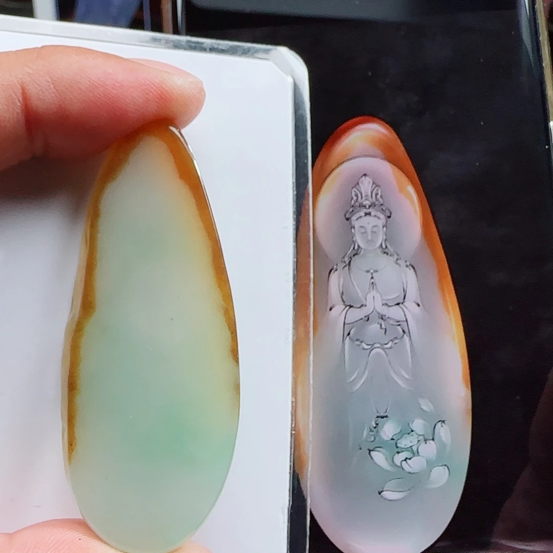 定制翡翠未镶嵌缅甸天然A货翡翠含老师工艺