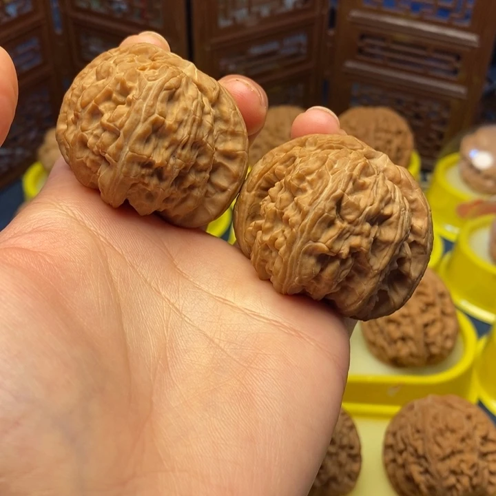 把件文玩核桃46白狮子