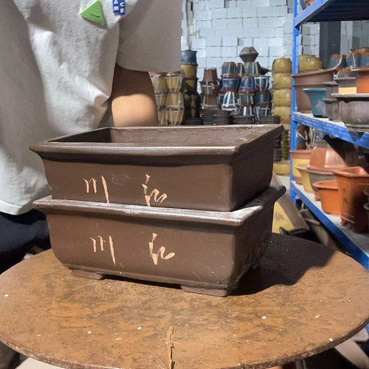 26-26棕色马槽花盆花盆