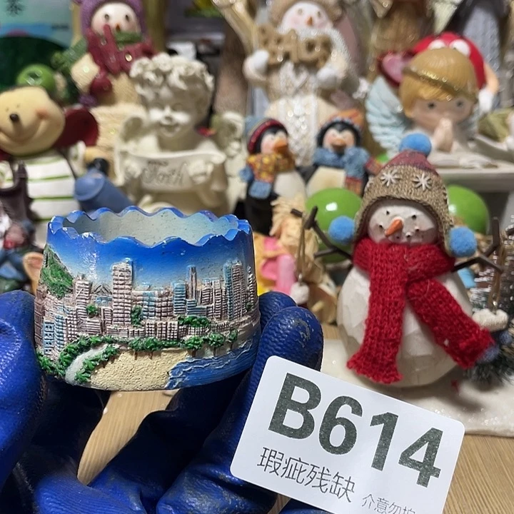 静***心摆件孤品老货微瑕瓷