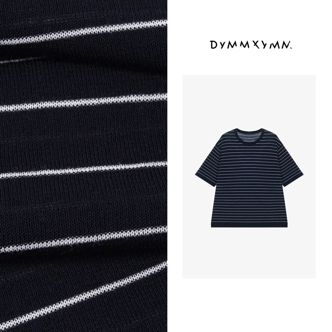 【DYMMXYMM】-夏款极简风三醋酸条纹系列中袖-5SS25434