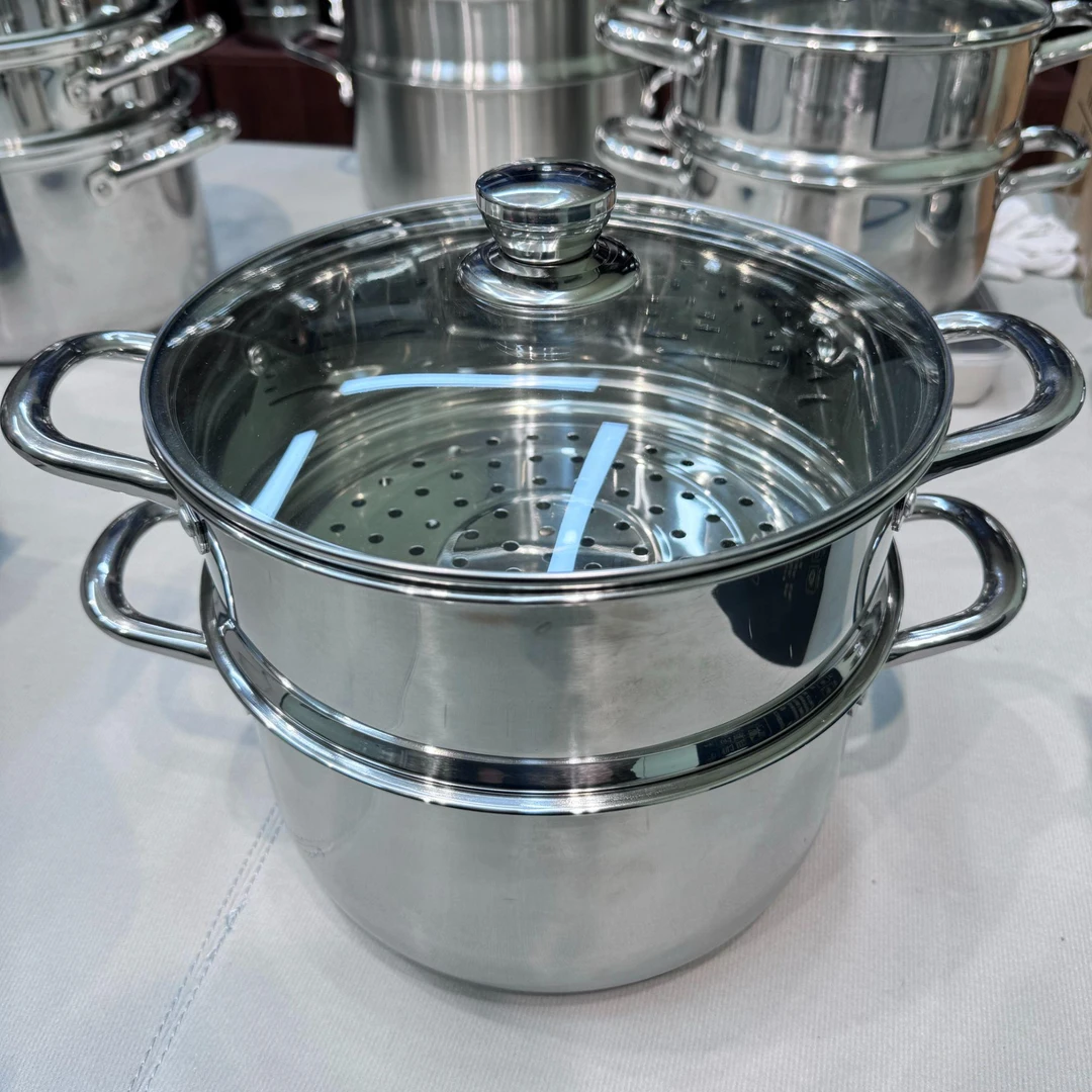 【双层蒸锅】不锈钢汤锅煤气灶电磁炉通用 破损联系客服补