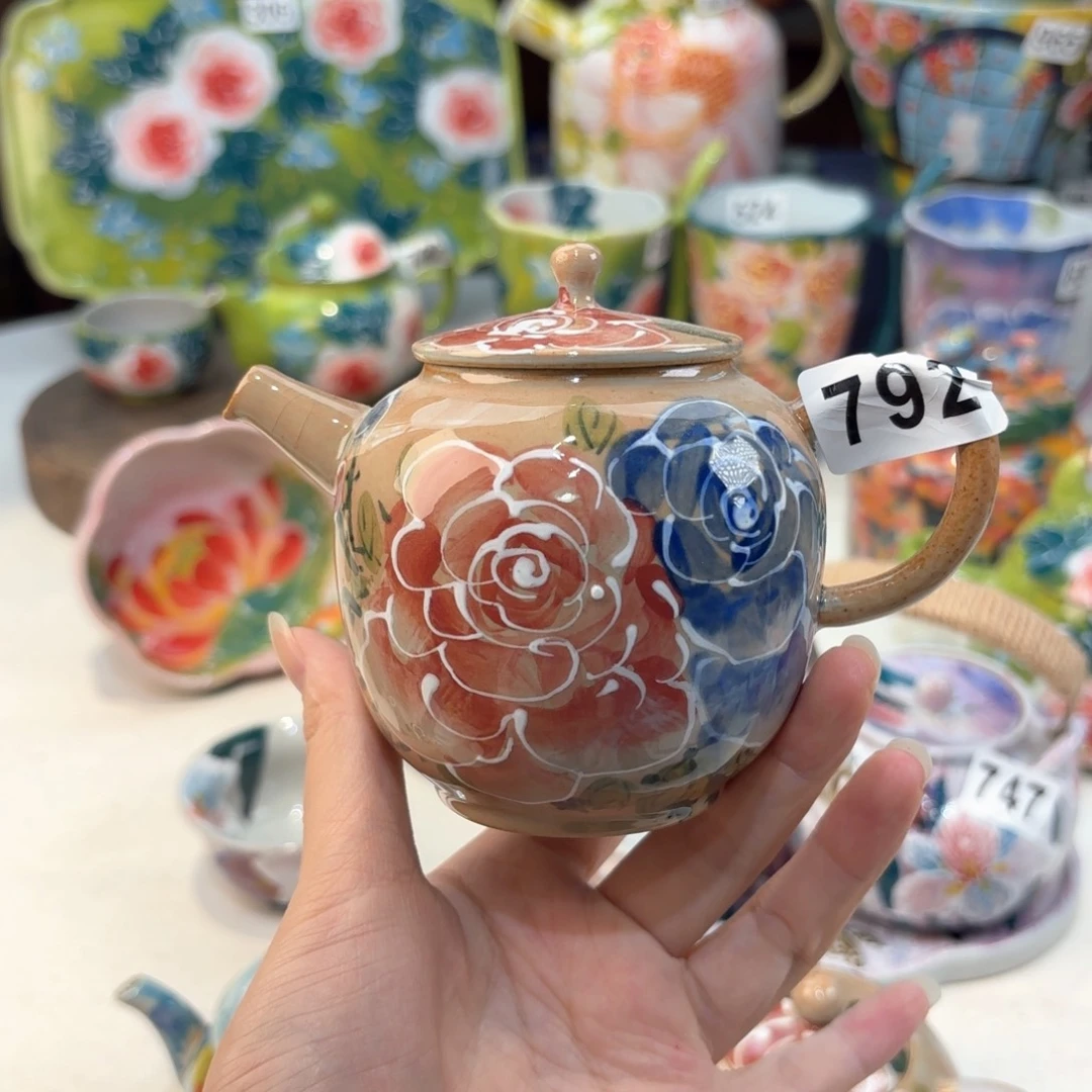 景德镇手绘高温釉下彩陶瓷茶具