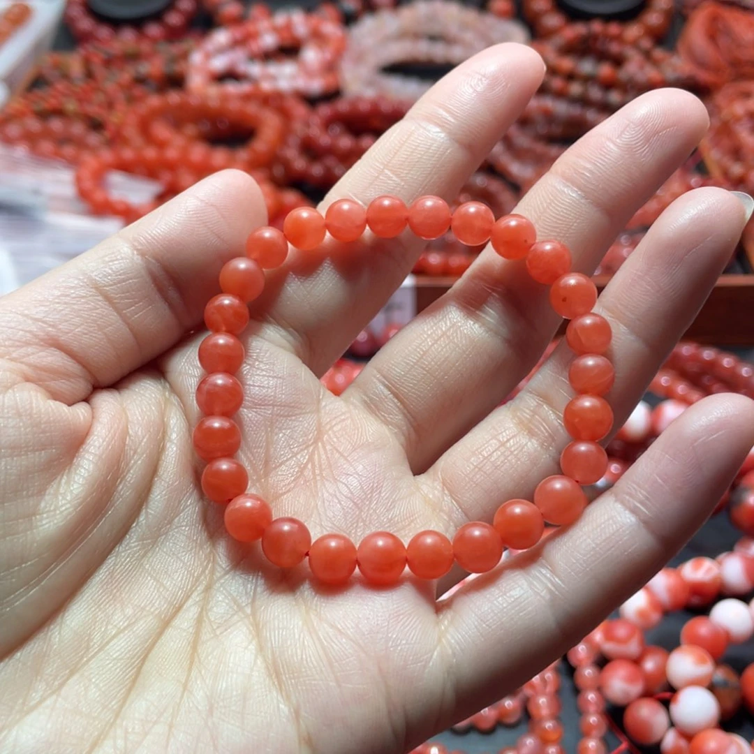 南红玛瑙手链未镶嵌