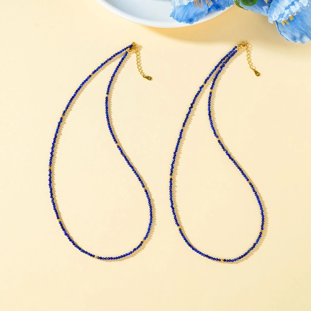 【云上好物】青金石DIY项链-多样性发其一-2mm-DS57287-7（JG）