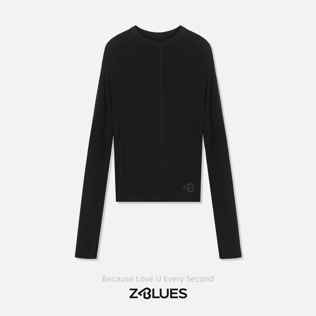 Z.blues【温暖陪伴】秋冬纯色圆领亲肤针织长袖打底衫YZGZZ779