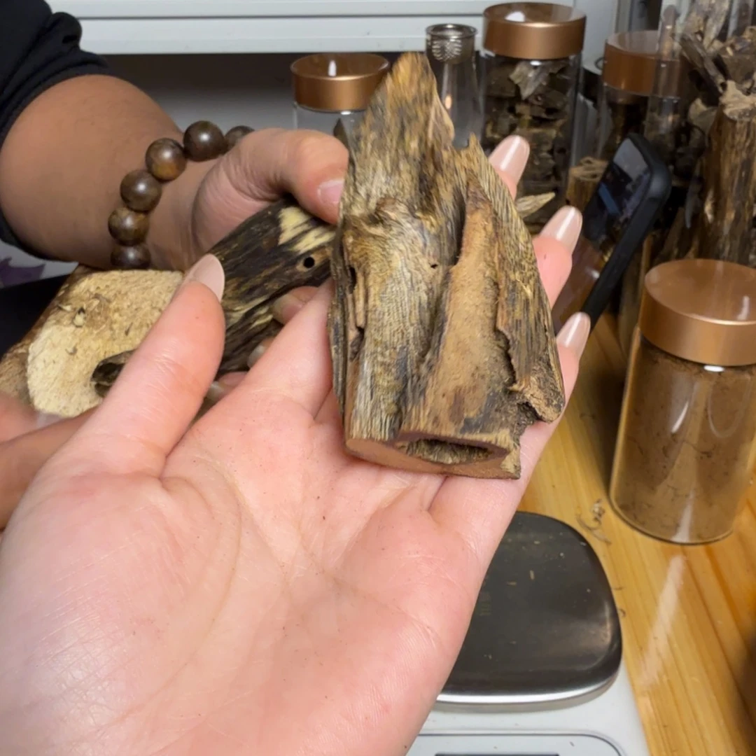 沉香陆河虫漏15克