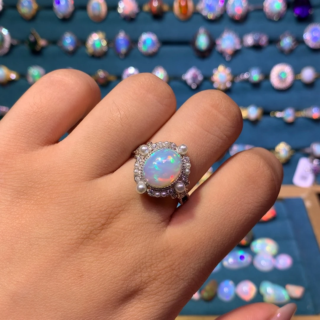 欧泊银S925镶嵌戒指款