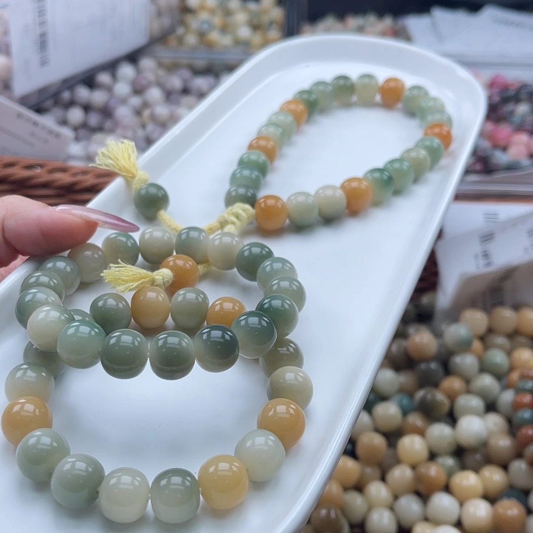 白玉菩提吊坠a11mm/40颗绿多宝