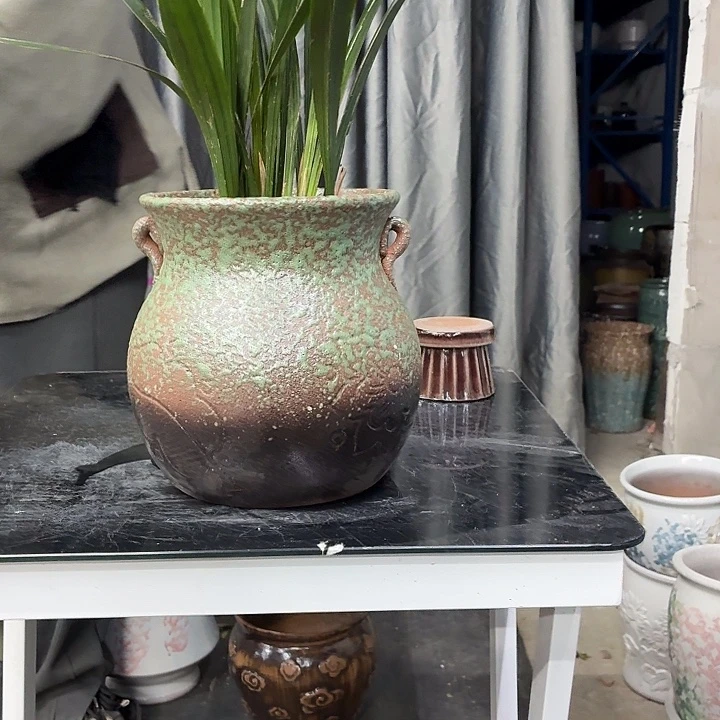 17×21 -粗陶花盆有孔-买买买