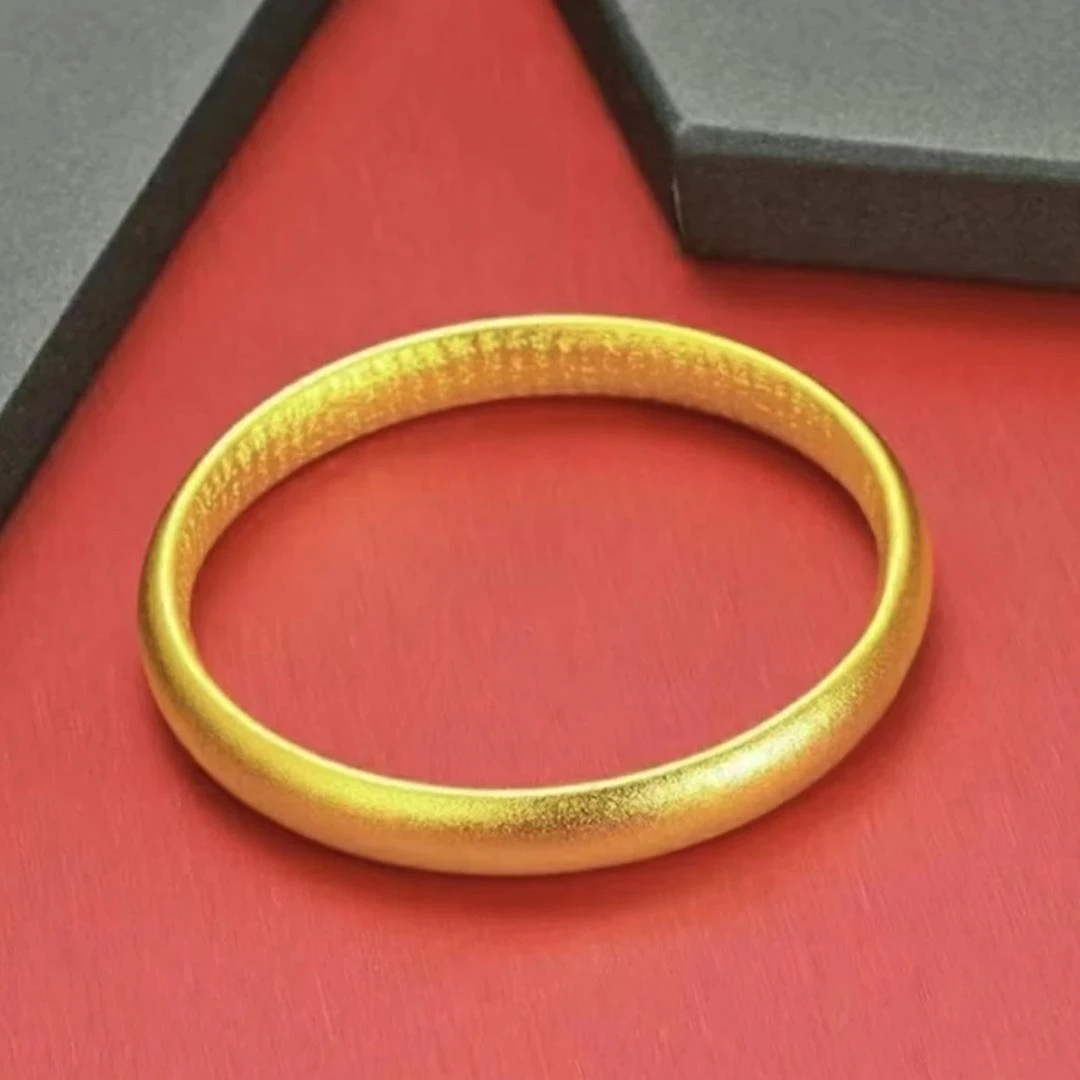 铼金【古法心经手镯】女款时尚百搭经典气质实心传承