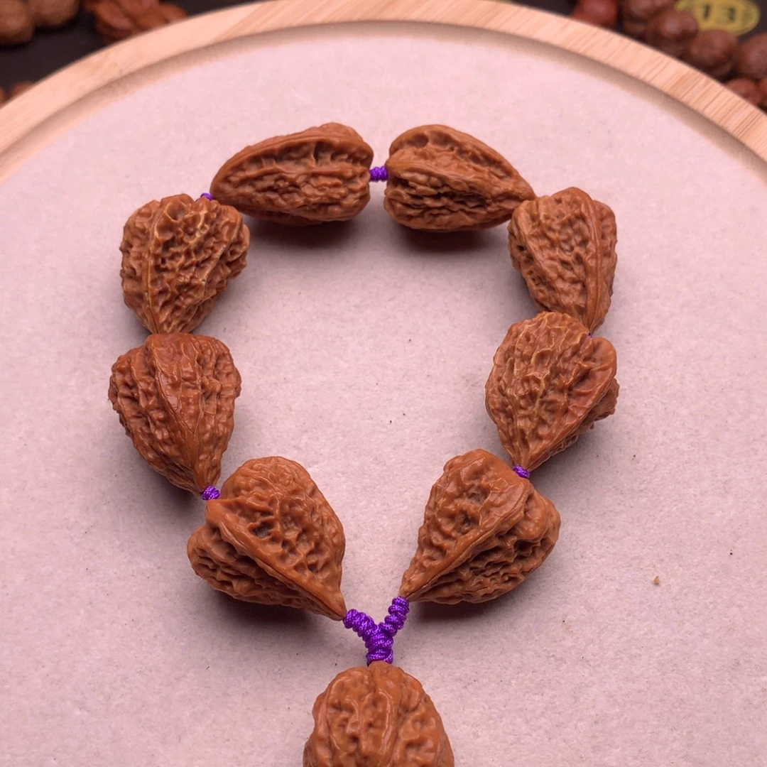 文玩核桃手串野麻有黄