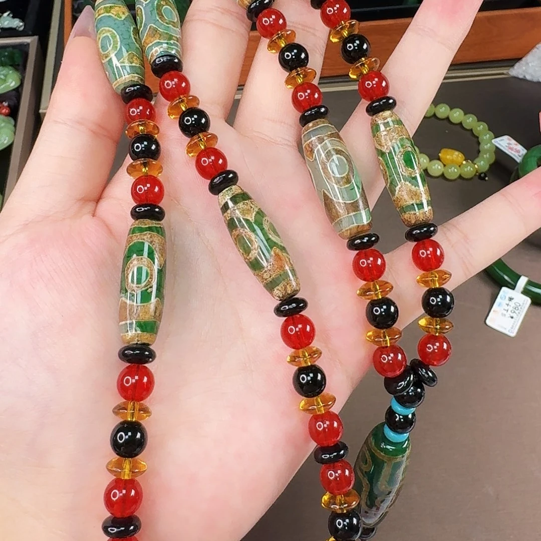 玛瑙/玉髓颈饰未镶嵌毛衣链珠珠