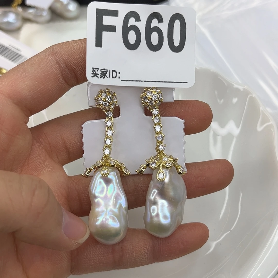 耳饰合金淡水珍珠