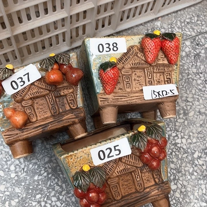 紫砂花盆粗陶材质多肉花盆葫芦两个其他各一个