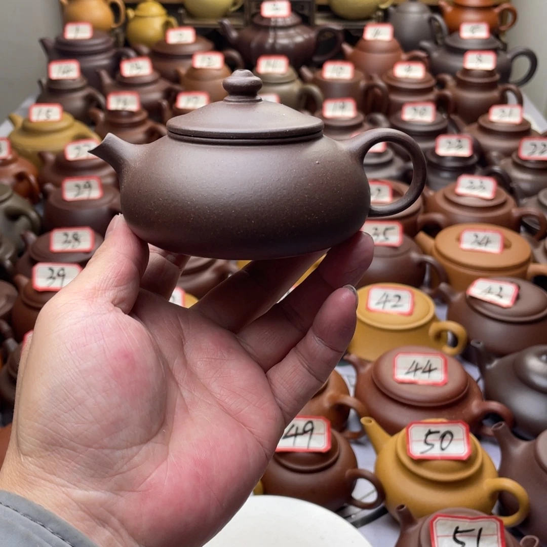 紫砂茶壶宜兴紫砂半手工