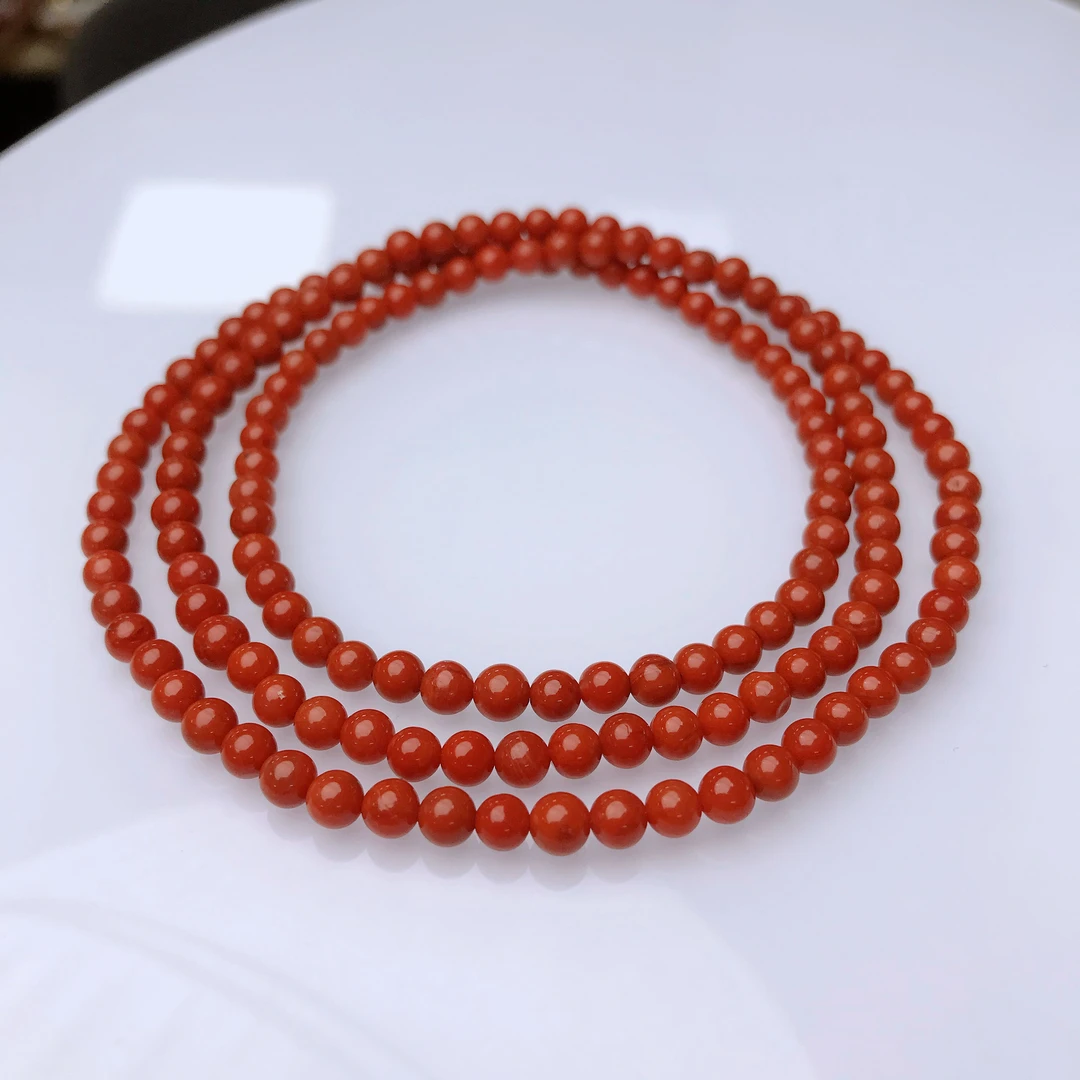 【小雪】南红老矿瓦西川料多圈4mm