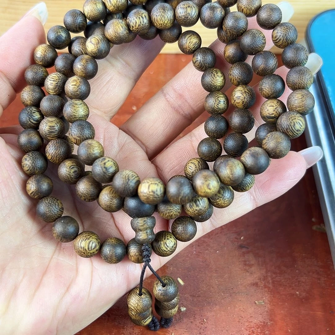 沉香沉香碎屑卡8圆珠多圈25g乌身