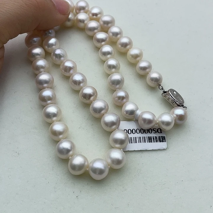 银S925镶嵌颈饰淡水珍珠卡9➕高品极光冷光玫瑰