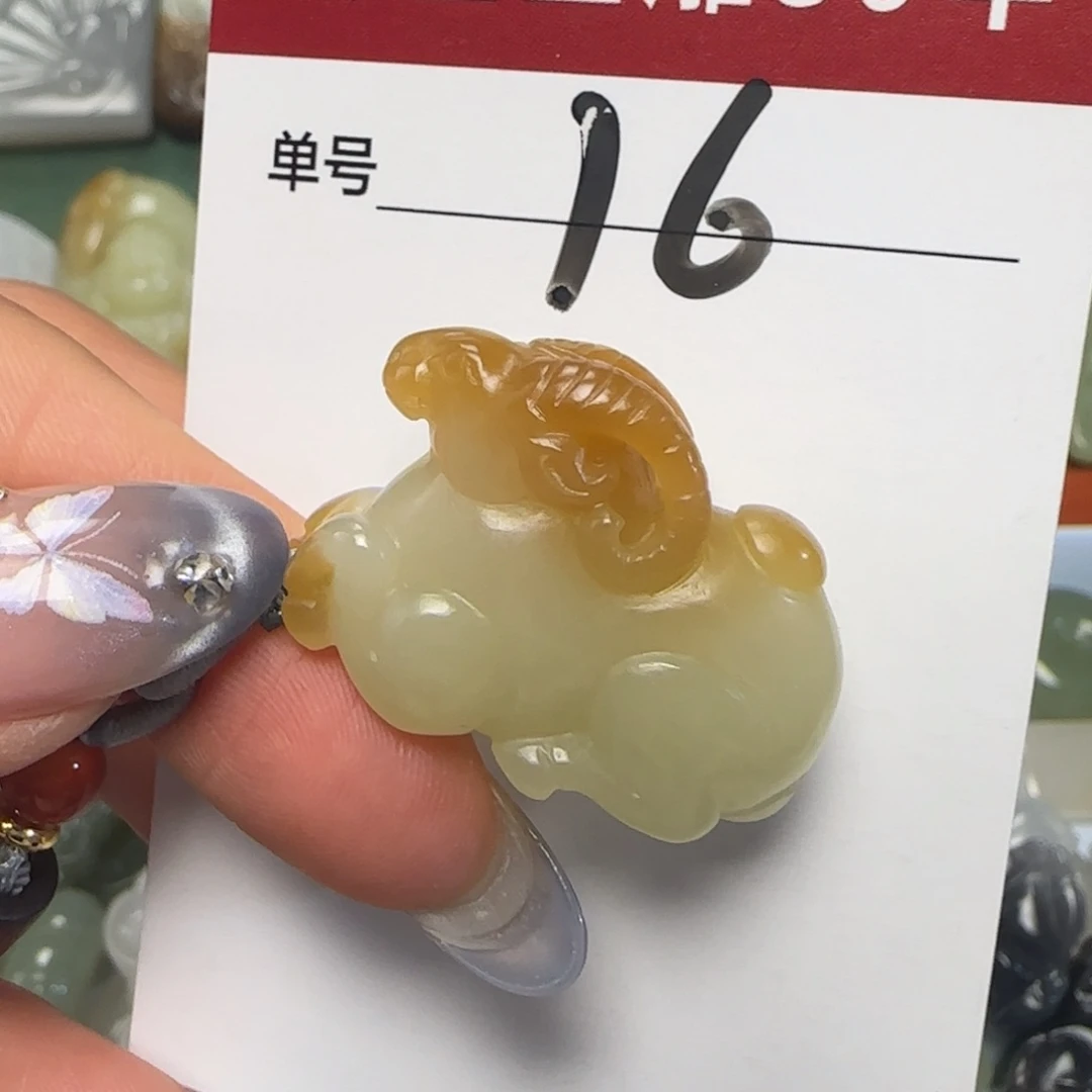 和田玉未镶嵌挂件16