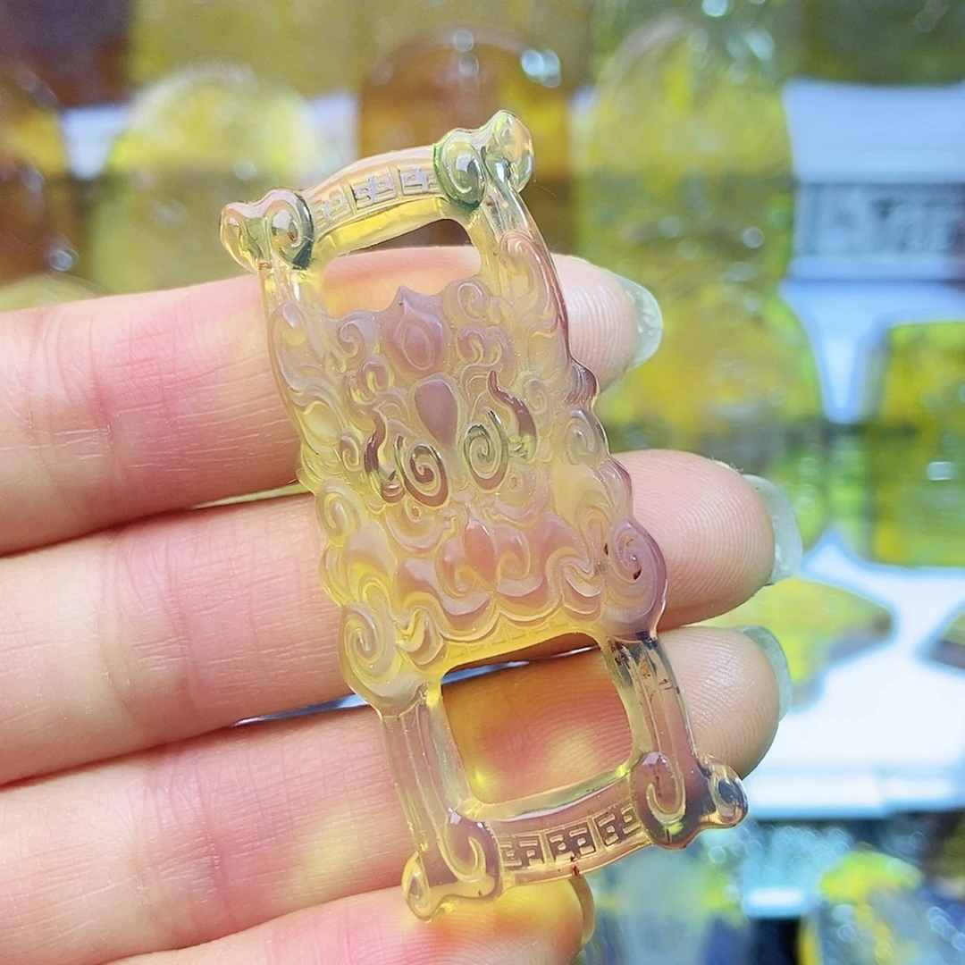 琥珀颈饰未镶嵌经书扣50号