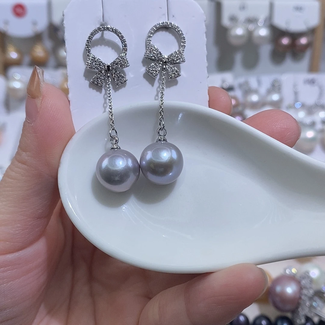 淡水珍珠未镶嵌耳饰w11.2