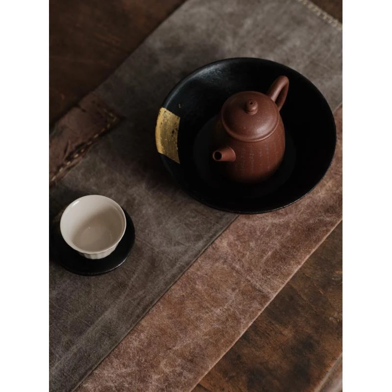 （静萱茶事）颂器木漆破晓壶承