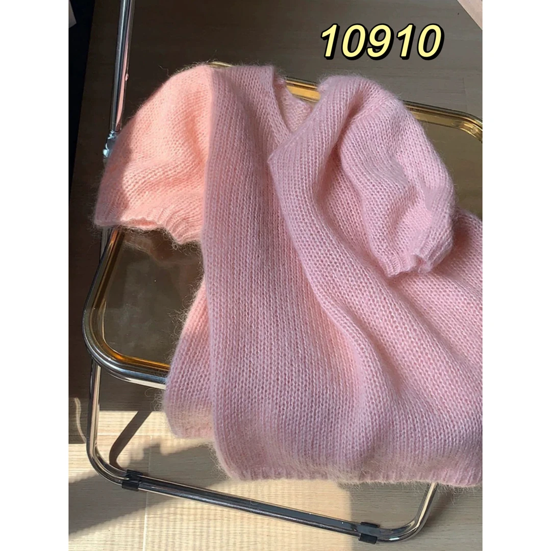 10910（部分无水洗唛，介意慎拍）SANFAN新款净版短袖针织衫