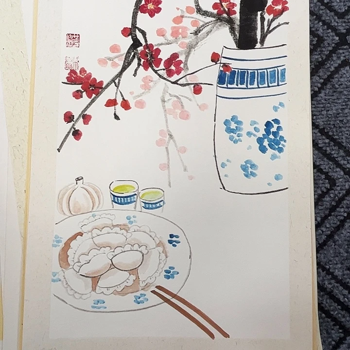 国画吴春燕老师小精品花鸟奇