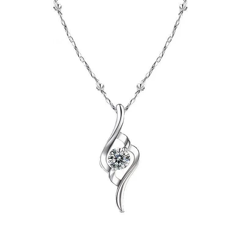 非金属仿水晶吊坠 生日礼物百搭项链饰品女款时尚珠宝灵动女生