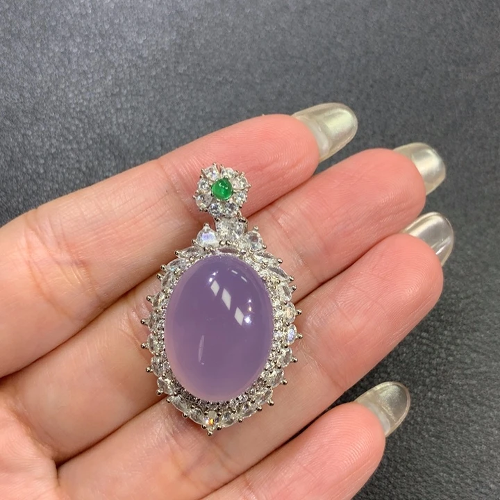 玛瑙/玉髓银S925镶嵌颈饰