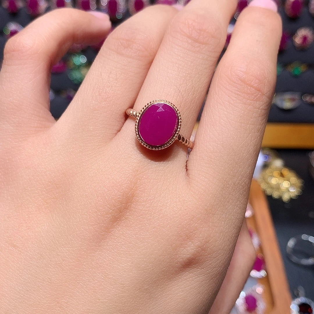 银S925镶嵌红宝石戒指