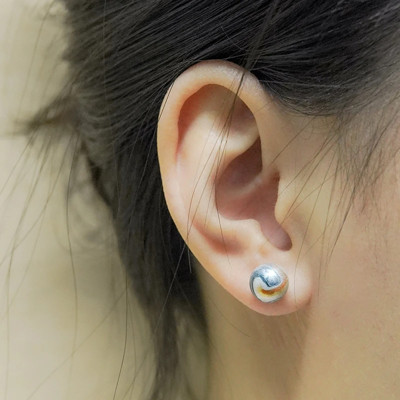 大漆1.0单珠耳钉非遗DIY纯手工组合链接