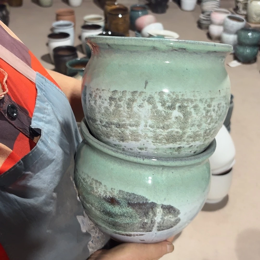 紫砂花盆口20高17