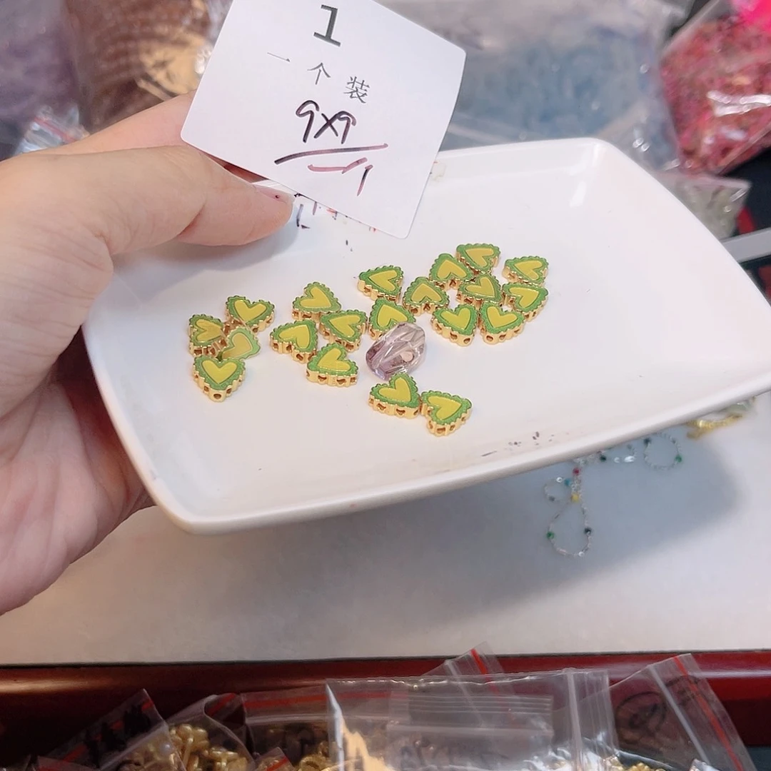 水晶珠宝半成品银S925镀金镶嵌1