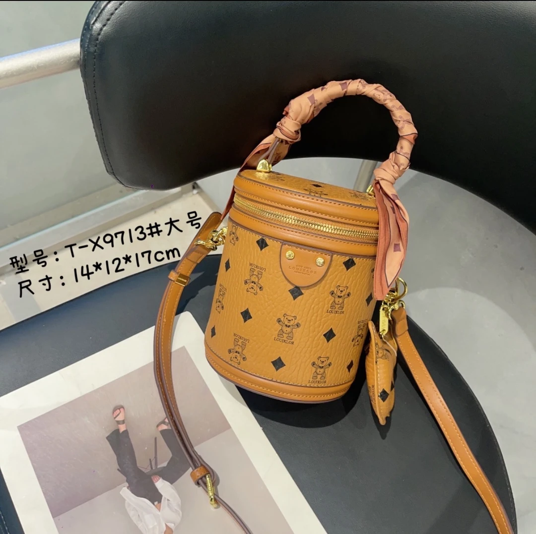 【小路甄选】高端轻奢百搭经典单肩斜挎发财桶水桶Z-X9713