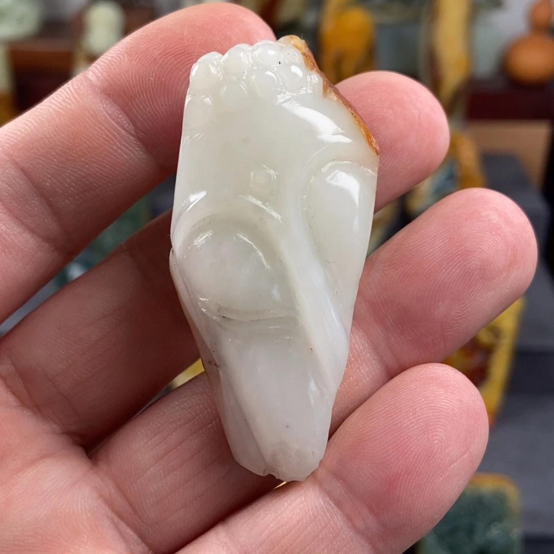 岫玉未镶嵌手把件