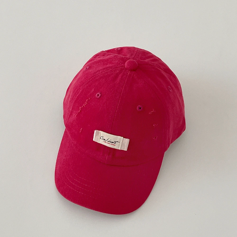 儿童韩系红色棒球帽