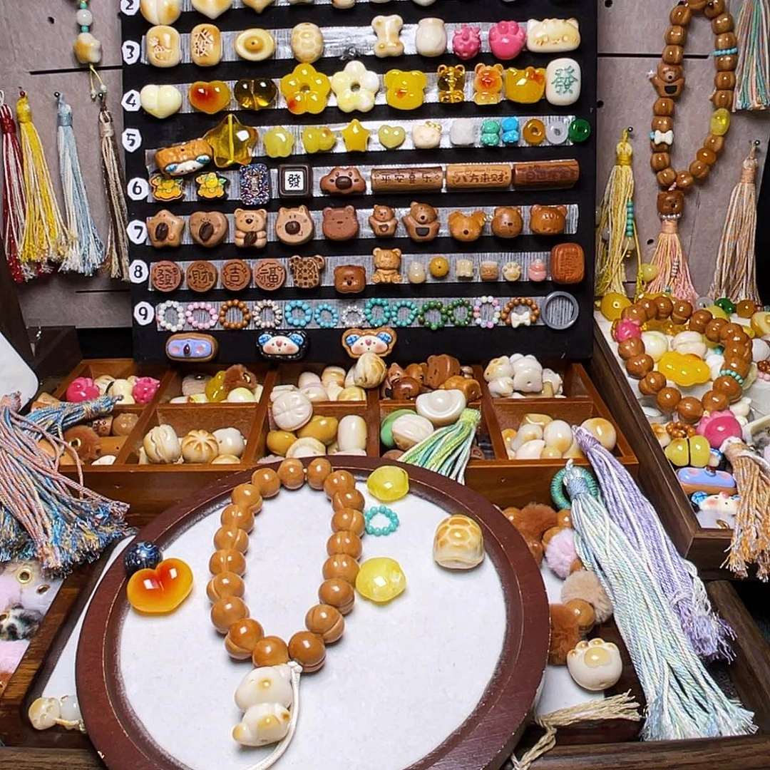 手串猴头核桃?**丽爱心 漆珠 小熊 星星2绿卡2富甲