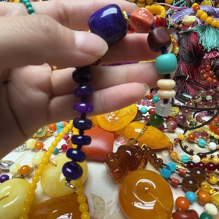 树脂制品830紫薯手链