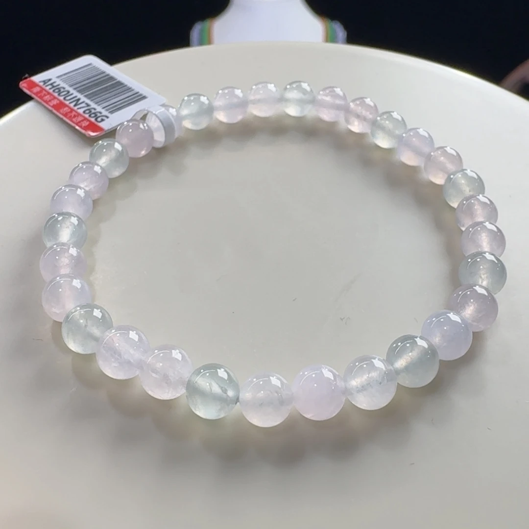 未镶嵌手链翡翠梦幻冰粉单圈卡6mm