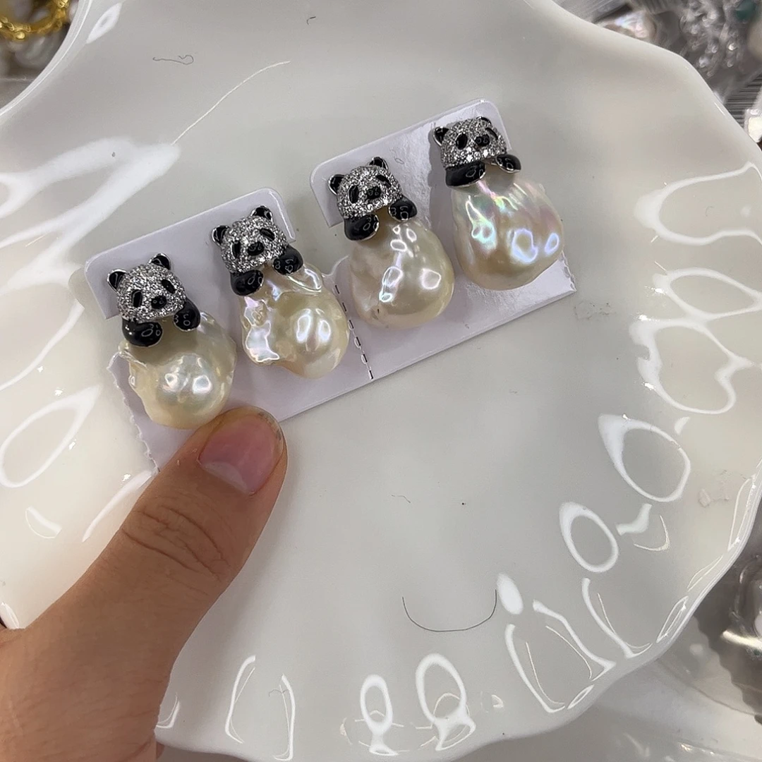 耳饰合金淡水珍珠