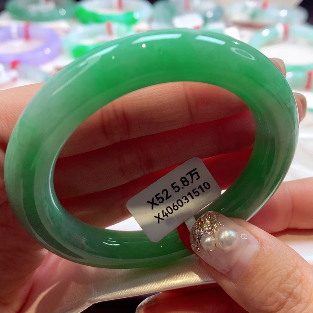 未镶嵌手镯翡翠70号圆条77