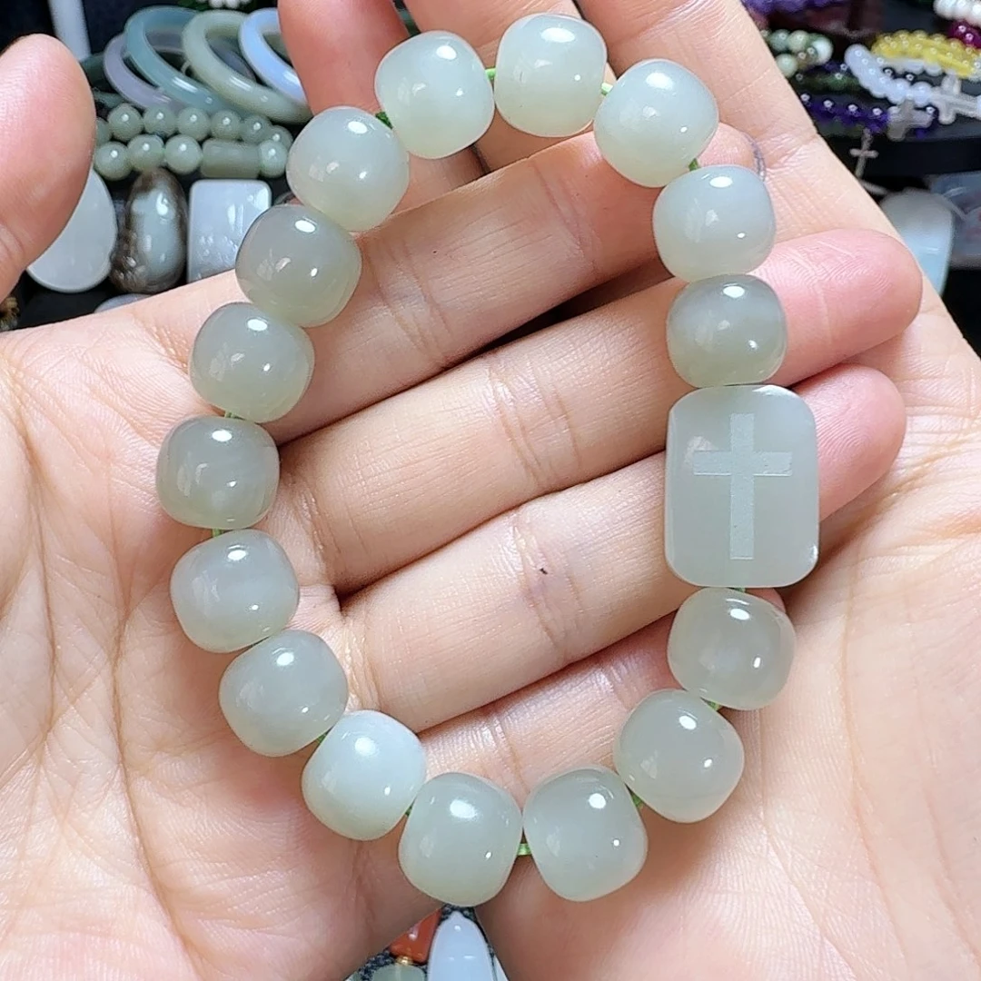 和田玉未镶嵌手链