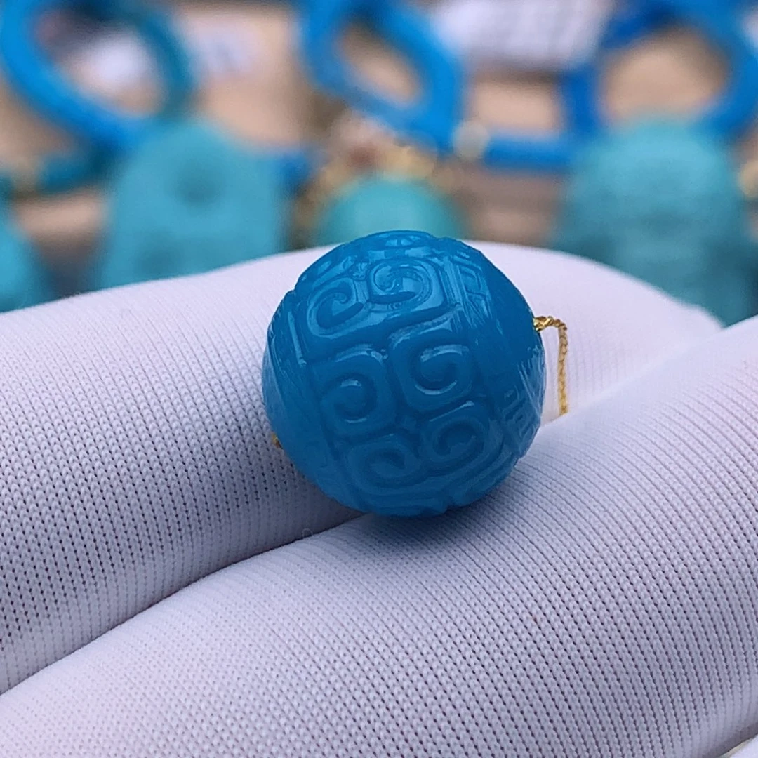 绿松石未镶嵌珠宝奇石12.3mm