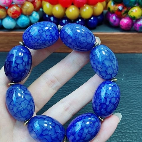 未镶嵌玛瑙手饰青花蓝龙2030
