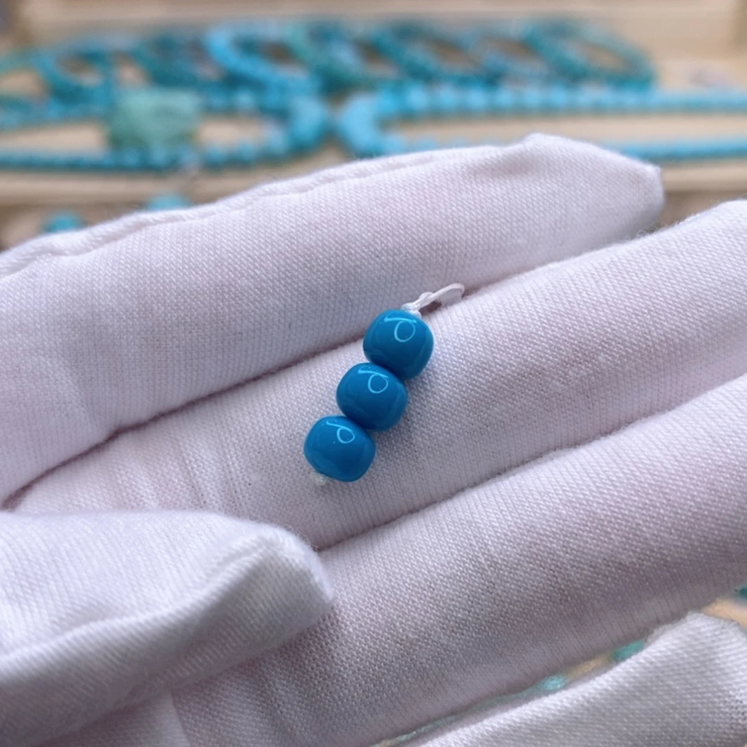 绿松石未镶嵌珠宝奇石5.8mm