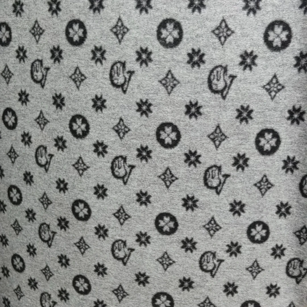 灰路易星空 织花奥绒布料