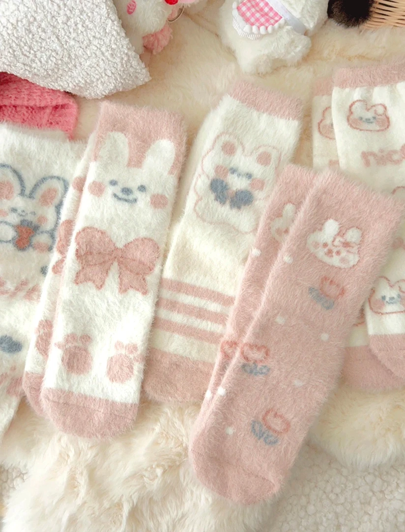 【冬日居家系列组合袜】加厚冬日地板袜家居袜冬袜保暖可爱卡通