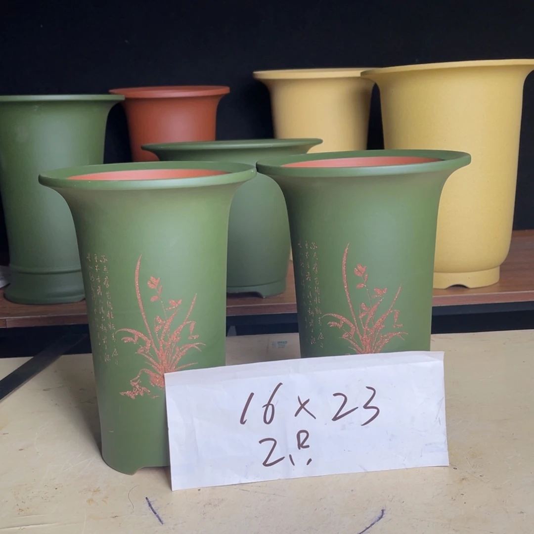 宜兴原矿紫砂花盆
